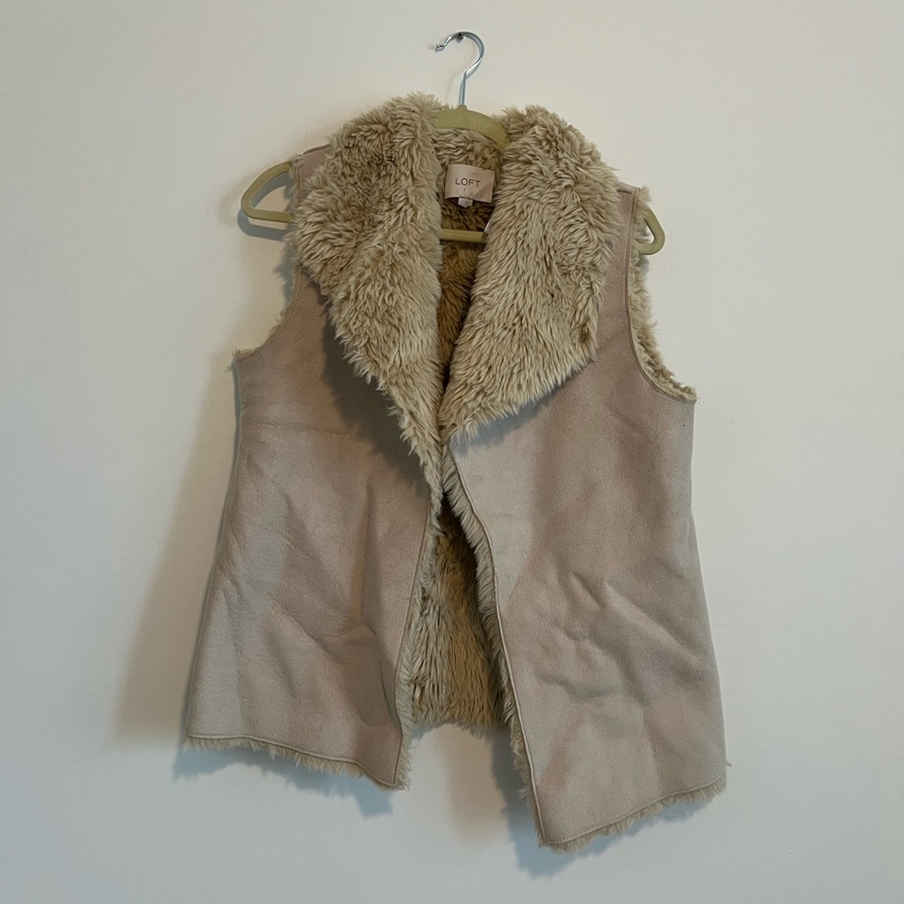 Suede/Fur Vest (Loft)